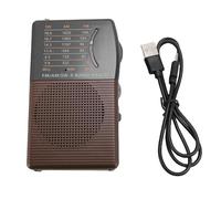 Topiky Radio Portable AM FM SW, Radio de Poche Rechargeable avec Batterie de 500mAh Intégrée et Haut-Parleur Magnétique, pour Une Utilisation Intérieure en Plein Air (Couleur Sombre)