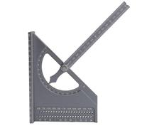 Topiky Règle Multi-angle pour le Travail du Bois, Rapporteur avec échelles Claires pour un Assemblage et une Utilisation Faciles dans les Projets de Bricolage, Alliage D'aluminium 0-180 ° (Gris