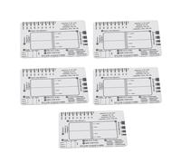 Topiky Règles à 7 étapes, Carte d'interprétation de l'électrocardiogramme, Outil de Mesure en PVC Transparent pour l'apprentissage Médical 5 Pièces
