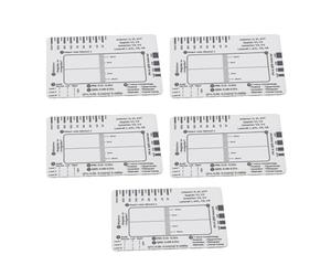 Topiky Règles à 7 étapes, Carte d'interprétation de l'électrocardiogramme, Outil de Mesure en PVC Transparent pour l'apprentissage Médical 5 Pièces