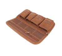 Topiky Sac de Batterie de Caméra, Poche de Rangement étanche en Cuir PU avec 4 Emplacements pour Batteries et 4 Cartes Mémoire, Compatible avec LP E10 E17 E6N NP FW50 FZ100 en EL25