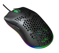 Topiky Souris de Jeu Filaire, Souris d'ordinateur de Programmation Macro USB Souris de Jeu Filaire avec 6 Modes RVB, 6 paramètres DPI jusqu'à 6400 DPI, Plug & Play pour