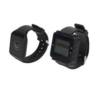 Topiky Système D'appel Fil, Montre de Soignant D'appel Fil, Récepteur de Montre de Téléavertisseur étanche Rechargeable Amovible, Système D'appel D'infirmière pour la Maison,