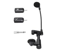 Topiky Système de Microphone de Violon sans Fil UHF, Micro de Violon 2,4 G à Clipser sur Microphones D'instrument avec émetteur et Récepteur, Microphone D'instrument sans Fil pour