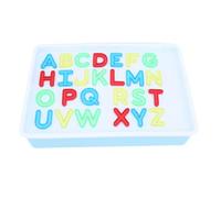 Topiky Table Lumineuse pour Enfants Table Lumineuse Sensorielle 26 Lettres Majuscules 10 Chiffres Jouet d'éducation Précoce Boîte à Lumière d'apprentissage des Lettres Boîte à Lumière Transparente