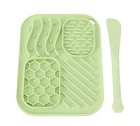 Topiky Tapis à Lécher carré pour Chien à Alimentation Lente avec Base D'aspiration Sécurisée, évite Les Vomissements et Les Problèmes Digestifs, adapté aux Chiens et aux Chats (Green)