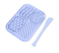 Topiky Tapis à Lécher carré pour Chien à Alimentation Lente avec Base D'aspiration Sécurisée, évite Les Vomissements et Les Problèmes Digestifs, adapté aux Chiens et aux Chats (Blue)