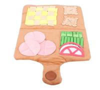 Topiky Tapis d'alimentation Lente pour Chien, Conception de Nourriture Cachée, Surface en Peluche pour Un Temps de Jeu Interactif, Avantages pour Le Nettoyage des Dents (Menu Marron foncé)