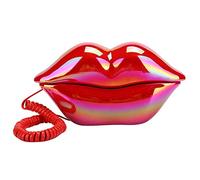 Topiky Téléphone Fixe à lèvres filaires, Forme des lèvres de la Bouche Intérêt Amusant créatif Lèvres Rouges charmantes Bureau à Domicile téléphone Fixe téléphone de Bureau
