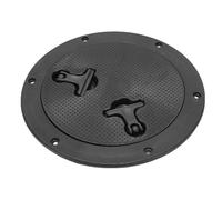 Topiky Trappe de Bateau Ronde de 9 Pouces, Plaque de Pont d'inspection avec Couvercle Amovible pour Navires RVs Marine (Black)