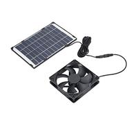 Topiky Ventilateur à Panneau Solaire en Polysilicium, Mini Ventilateur d'extraction Portable 6 W 12 V pour Camping, Maison pour Animaux Domestiques, de Ventilation à énergie Solaire pour