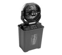 Topiky Ventilateur Brumisateur Portable, Ventilateur de Camping avec 5 Vitesses de Vent, 4 Vitesses de Pulvérisation, 4 Modes de Brumisation, 3 Modes D'éclairage, alimenté par Batterie (BLACK)