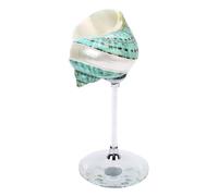Topiky Verre à Vin en Forme de Coquille de Conque d'Amazone, Gobelet en Coquillage Poli Fait à la Main, 17 Cm, Tasse à Boire Créative Unique pour Boissons Froides, Cocktails, Décoration pour Bar,