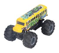 TOPINCN 1:43 Modèle de Voiture de Bus à échelle Alliage Grandes Roues Tirez Le Jouet de Bus Scolaire - Idéal pour Les Divertissements pour Enfants (Jaune Graffiti)