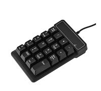TOPINCN 1,5 M / 5FT USB Filaire 19 Touches Clavier Numérique Plug and Play Pavé Numérique Anti-éclaboussures pour Ordinateur Portable PC de Bureau ABS Noir XP/7/8/10/Vista