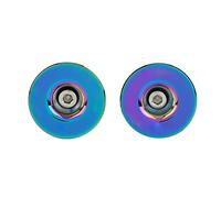 TOPINCN 1 Paire de Bouchons d'extrémité de Barre de Vélo, Bouchons de Poignées de Guidon Faciles à Installer pour Barres de Diamètre 25.4/31.8, Alliage D'aluminium et Matière Plastique