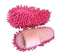 TOPINCN 1 Paire de Pantoufles de Vadrouille en Microfibre Pantoufles D'époussetage Propres Chaussures de Nettoyage Détachables Balayeuse Outil de Vadrouille de Nettoyage pour (M
