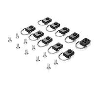 TOPINCN 10 PCS Black Canoe Kayak Fishing D Ring Set Strong for Bungee Kit Accessoire
