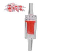 TOPINCN 10 Pcs Vannes Uniques, en Matériau Durable, Facile à Installer, Protection Efficace pour Les Pompes à Air D'aquarium, Adaptées aux Porte-Poissons (Rouge Transparent)