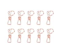 TOPINCN 10 Pièces Pinces à Cartes de Table, Porte-numéros de Table Porte-Photos Réutilisables Porte-Photos en Métal Support D'affichage de Menu de Numéro de Bureau pour Les Fêtes de (Or Rose)