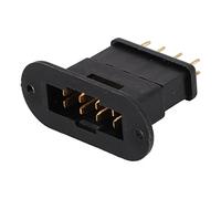 TOPINCN 10 Pièces Prise Octogonale Noire MPX Haute Performance pour Ensemble de Connecteurs de Batterie RC, Fiche Banane Mâle Femelle Stable pour Modèles RC, Prise de Batterie de Moulage par