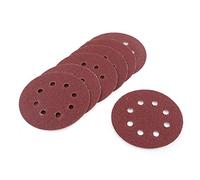 TOPINCN 100 Pièces Disques Abrasifs 5 Pouces 8 Trous, 60 80 100 120 240 Grains Ponceuse à Papier de Verre Rond Papier de Verre, Disques de de de Polissage Ronds Feuille de