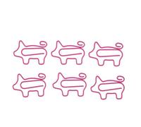 TOPINCN 100pcs Adorables Trombones Porcelet Style Animal pour Papier de Note de Cochon plaqué or Trombone en Forme D'animal Mignon Pinces de Sexe Opposées