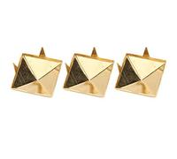 TOPINCN 100pcs carré Pyramide Goujons, 4 Griffe Métal Goujons Punk Rivets pour Vêtements Chaussures Sac en Cuir Veste Artisanat, 4 Broches Métal Nailhead Goujons Spike Stud Cuir Griffe (12 mm)