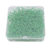 TOPINCN 100pcs Clips de Signets, Pinces de Papier à Chevaux de nouveauté, Porte-feuilles Mignonnes, Marqueurs de Page D'animaux avec Boîte Transparente pour Planificateurs, Fabrication (GREEN)