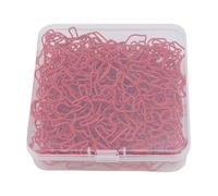 TOPINCN 100pcs Clips de Signets, Pinces de Papier à Chevaux de nouveauté, Porte-feuilles Mignonnes, Marqueurs de Page D'animaux avec Boîte Transparente pour Planificateurs, Fabrication (rouge)