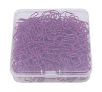 TOPINCN 100pcs Clips de Signets, Pinces de Papier à Chevaux de nouveauté, Porte-feuilles Mignonnes, Marqueurs de Page D'animaux avec Boîte Transparente pour Planificateurs, Fabrication (violet foncé)