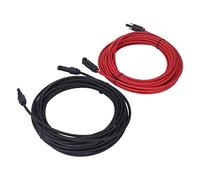 TOPINCN 12AWG ² Panneau Solaire Câble de Flamme de Flamme Représentative IP68 IP68 pour L'équipement D'énergie Solaire 2pcs (10 m / 32,8 Pieds)