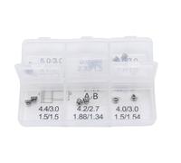 TOPINCN 12pcs Montre Les Tubes de Couronne de Remplacement, Regarder Pièces Kit de Réparation Tailles Mixtes Couronne Kit Vis en Acier Inoxydable dans Le Tube de de