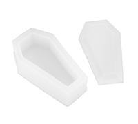 TOPINCN 2 Pièces Moule en Silicone Bricolage Artisanat Moule à la Main Cercueil Forme Boîte de Rangement Réutilisable Antiadhésif Silicone pour Bijoux Bonbons Conteneur Déco