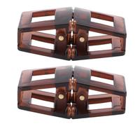 TOPINCN 2 Pièces Pinces à Cheveux Magnétiques Barrettes à Cheveux Épingles à Pince de Coiffure Magnétique Portable Élégante avec Matériau ABS de Qualité Supérieure pour un (BROWN)