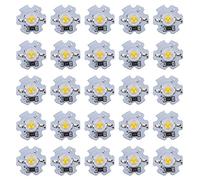 TOPINCN 25 Puces LED 5 V 1 W, Lampes de Poche, Phares, Projecteurs, Perles de Lampe LED, Luminaires Haute Puissance pour la Circulation, la publicité, L'éclairage Intérieur (Blanc Chaud)