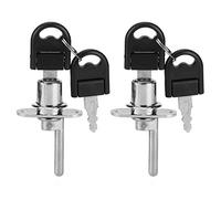 TOPINCN 2pcs Serrure avec des clés clé boîte aux Lettres Serrure Serrure de sécurité de Bureau avec Deux clés cam tiroir de Verrouillage (19mm Argent)