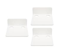 TOPINCN 3 Pcs Petites Caméras de sécurité étagère Murale, Plateau de Caméra Mural, Ensemble de Plate-Forme Flottante, Support Mural avec 6 Clips de Câble et Cassettes Adhésives de 10 Pc (White)