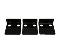 TOPINCN 3 Pcs Petites Caméras de sécurité étagère Murale, Plateau de Caméra Mural, Ensemble de Plate-Forme Flottante, Support Mural avec 6 Clips de Câble et Cassettes Adhésives de 10 Pc (Black)