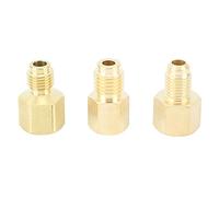 TOPINCN 3 Pièces Adaptateur de Climatiseur, Adaptateur de Réservoir de Réfrigérant en Laiton Adaptateur de Pompe à Vide Raccord de Réfrigération Portable Outil de