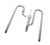 TOPINCN 304 Skinmmer de Zone de Leliepop en Acier Inoxydable avec Un Film éloigné D'huile en Rotation pour Une Utilisation Sûre D'aquarium, des Afflux en Métal et Un Tuyau de Vidange (16 mm/0,63