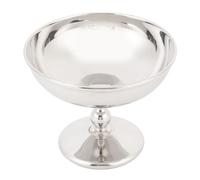 TOPINCN 304 Tasse de Crème Glacée en Acier Inoxydable, Bol de Service de Dessert, Plat de Friandises de Yogourt, Porte-bonbonis aux Collations à Pied avec Base de Piédestal pour la