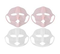 TOPINCN 4PCS Le Support de Visage en Silicone Réutilisable Favorise L'absorption pour une Couverture Faciale Hydratante, Adaptée à les Types de Peau