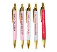 TOPINCN 5 Pcs Infirmière Stylo, Stylo à Rouleaux Médical Portable, Stylos à Bille avec des Clips Métalliques, Stylos Infirmiers avec Plume de 3,5 Mm pour la Note de la Maison de Bureau