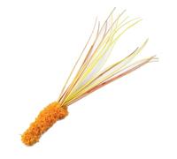 TOPINCN 5 Pièces Baguette de Chat d'herbe de Roseau Simulée, Teaser de Chat d'herbe de Queue de Chien de Simulation élevée avec Pointe en Peluche Douce et Tige Flexible, Jouet Interactif (Yellow)
