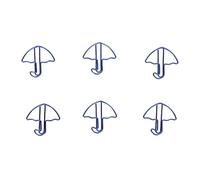 TOPINCN 50pcs Trombones Forte Puissance de Serrage Processus de Galvanoplastie en Métal Trombones Colorfast pour Scrapbooking Fabrication de Cartes pour Décorations de Bureau à Domicile, (Parapluie)