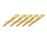 TOPINCN 5pcs Clips D'argent, Pinces en Espèces, Attaches de Facture, Support de Carte de Visite, Pinces à Ressort en Acier électrolisées avec des Options Noires en Bronze doré pour le (GOLD)