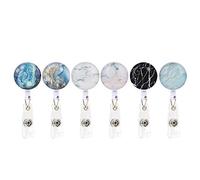 TOPINCN 6-Pack Retractable Badge Reel Holders - Functional ID Card Clips