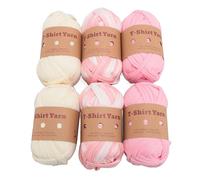 TOPINCN 6 PCS Fil de T-Shirt Super Doux en Tissu Élastique Fil de Tissu au Crochet pour le Tricot de Bricolage avec une Finition Soignée pour des Projets de Décoration Intérieure comme (Tapez 7)