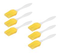 TOPINCN 6 PCS Silicone Basting Pastry Brush Food Grade Huile Resistant Huile Brush, Jaune Kitchen Gadget Blakecue Baking Bross for Oeufs and Sauces